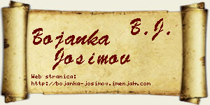 Bojanka Josimov vizit kartica